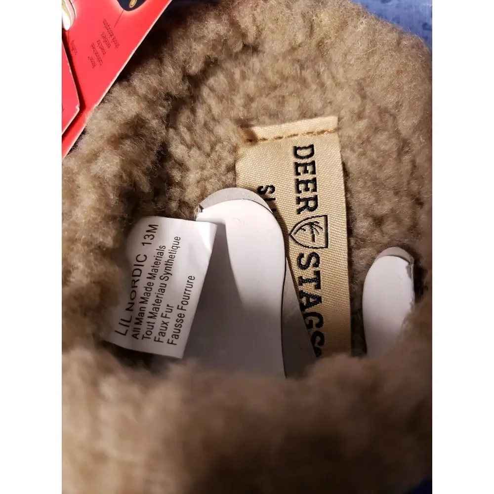 Deer Stags Slipperooz Sock Cushioned Unisex-Child Clog Slipper,13 Little‎ Kid